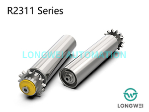 Rodillo transportador de paletas con piñón de una hilera de acero resistente