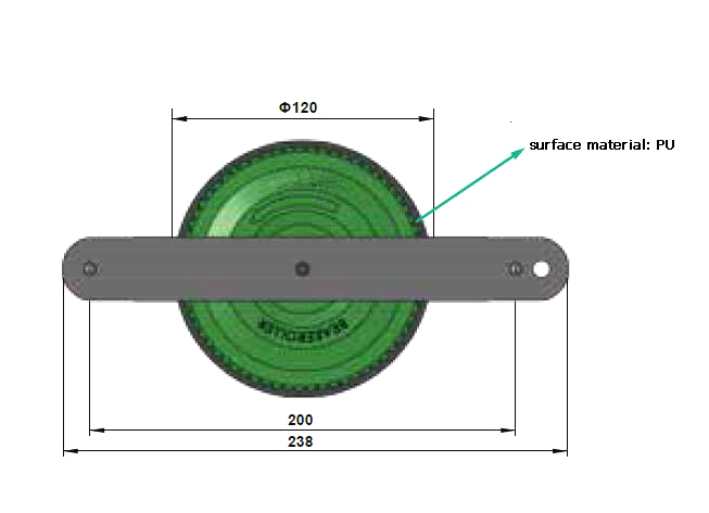 rodillo de freno externo