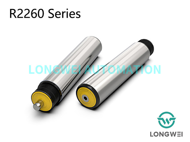 Rodillo transportador de acero accionado por correa redonda con polea con junta tórica 