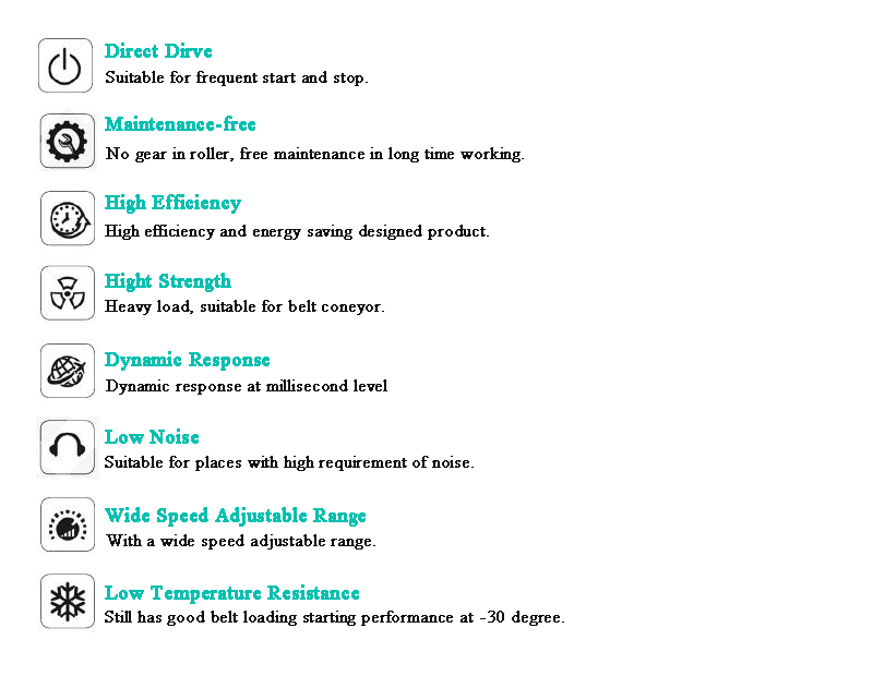 Ventaja del rodillo de motor de accionamiento directo