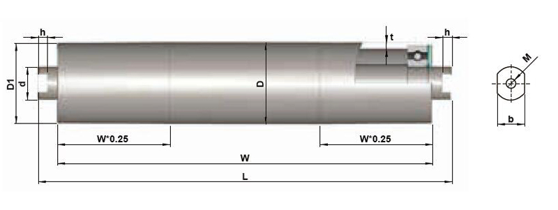 rodillo accionado por cinta transportadora