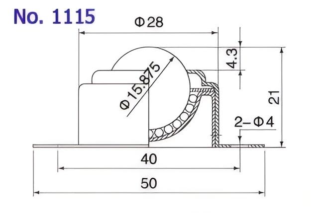 Unidad de transferencia de bola de fijaci&oacute;n de la base de la brida de 2 holes