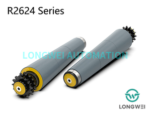 Rodillo transportador de manga cónica con piñón de polímero de servicio mediano