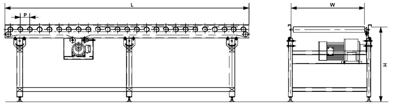 rodillo acumulador de pi&ntilde;&oacute;n canto