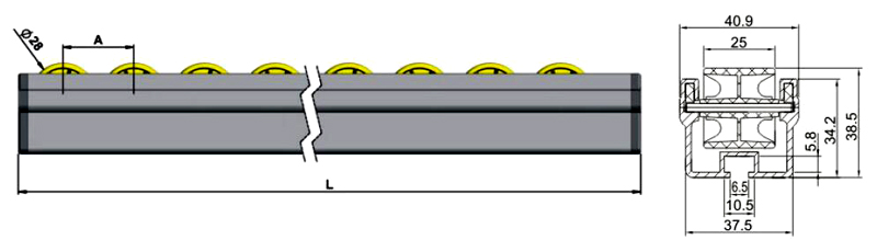 pista de rueda de flujo de aluminio