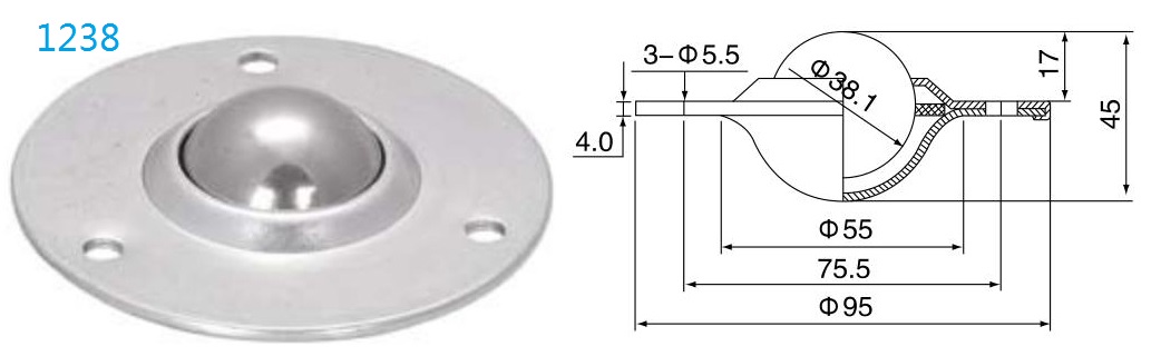Unidad de transferencia de bola de fijaci&oacute;n de brida redonda