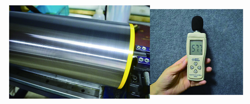 prueba de ruido de rodillo