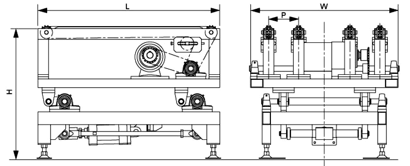 Transportador de transferencia de elevaci&oacute;n