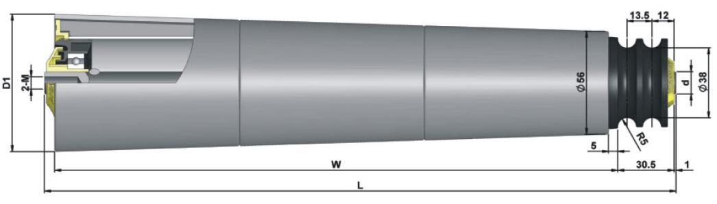 Rodillo de manga c&oacute;nica con rueda con correa t&oacute;rica TP660