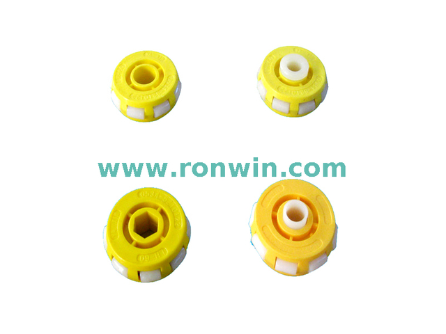 Rueda de skate de plástico de cambio de 90 grados para el sistema transportador