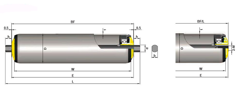polea de desaire del transportador de correa
