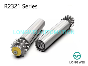 Rodillo transportador de paletas con piñón de acero de doble hilera de carga pesada