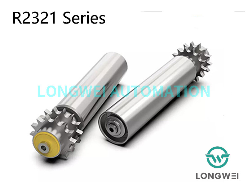 Rodillo transportador de paletas con piñón de acero de doble hilera de carga pesada