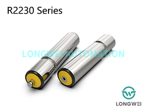 Rodillo transportador de acero impulsado por correa redonda, ranurado, de eje lineal simple 