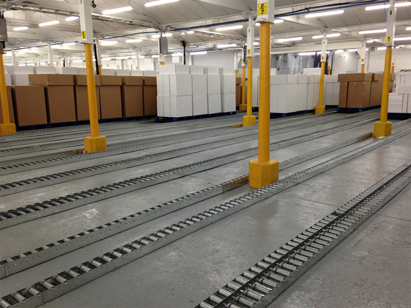 transportador de rodillos por gravedad