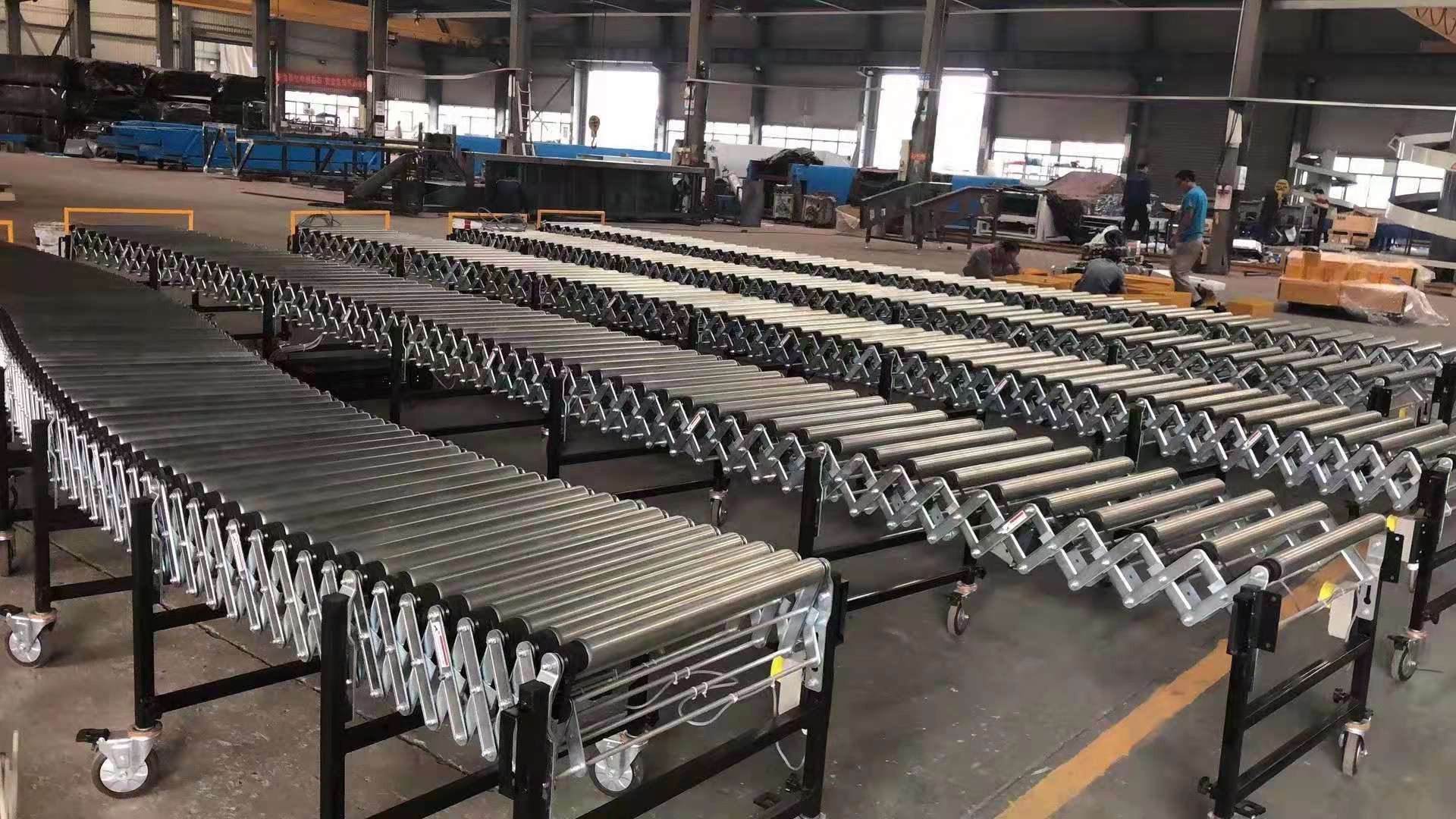 transportador de rodillos flexible