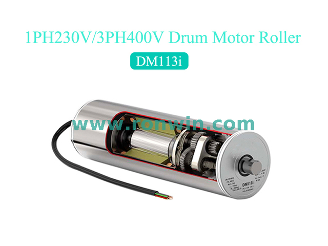 Potente rodillo impulsor de motor para cintas transportadoras de servicio liviano y mediano