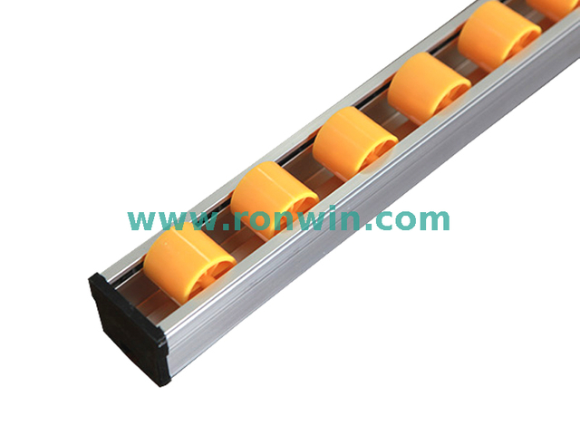 Día. Pista de flujo de cartón de aleación de aluminio con rueda de 28 mm