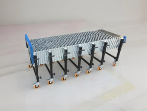 Transportador de rueda de skate de acero extensible flexible para el manejo de materiales
