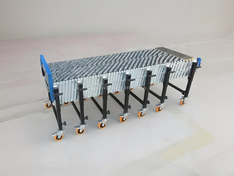 Transportador de rueda de skate de acero extensible flexible para el manejo de materiales