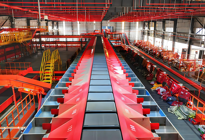 rodillo motorizado de clasificaci&oacute;n con cinta cruzada