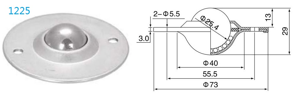 Unidad de transferencia de bola de fijaci&oacute;n de brida redonda