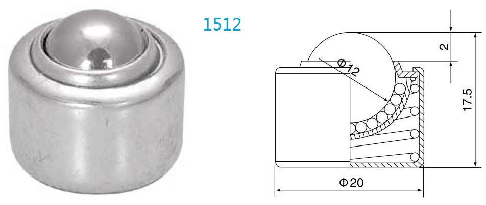 unidad de transferencia de bolas de carga de resorte