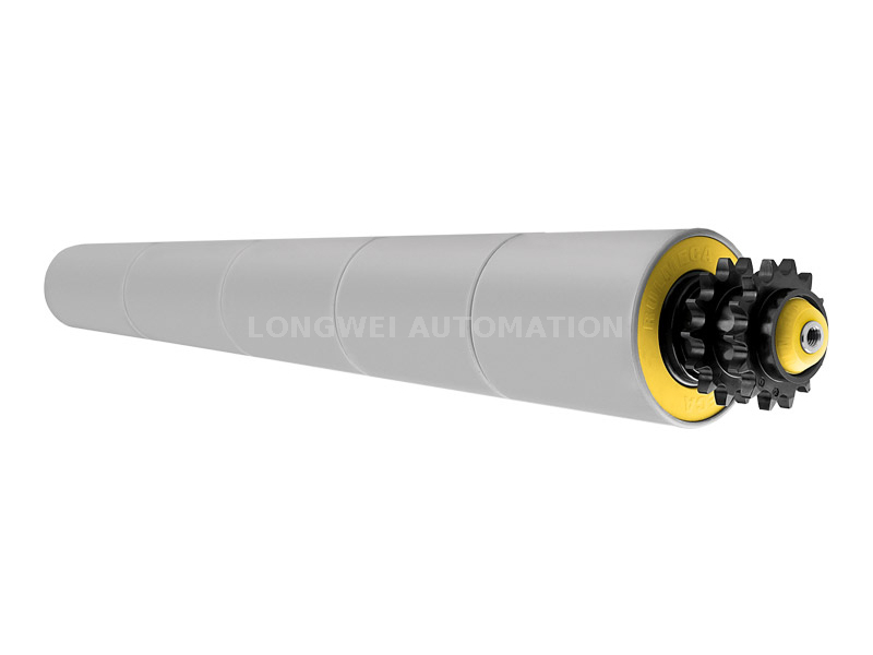 Rodillo transportador de manga taperada de polímero mediano