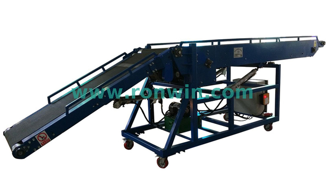 Transportador de cinta telescópica móvil para el centro de logística