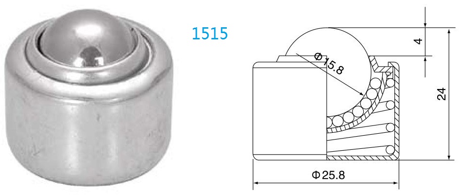 unidad de transferencia de bolas de carga de resorte