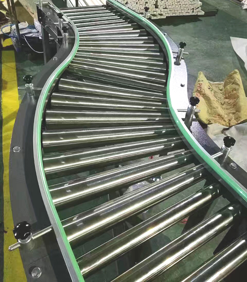 transportador de rodillos giratorios