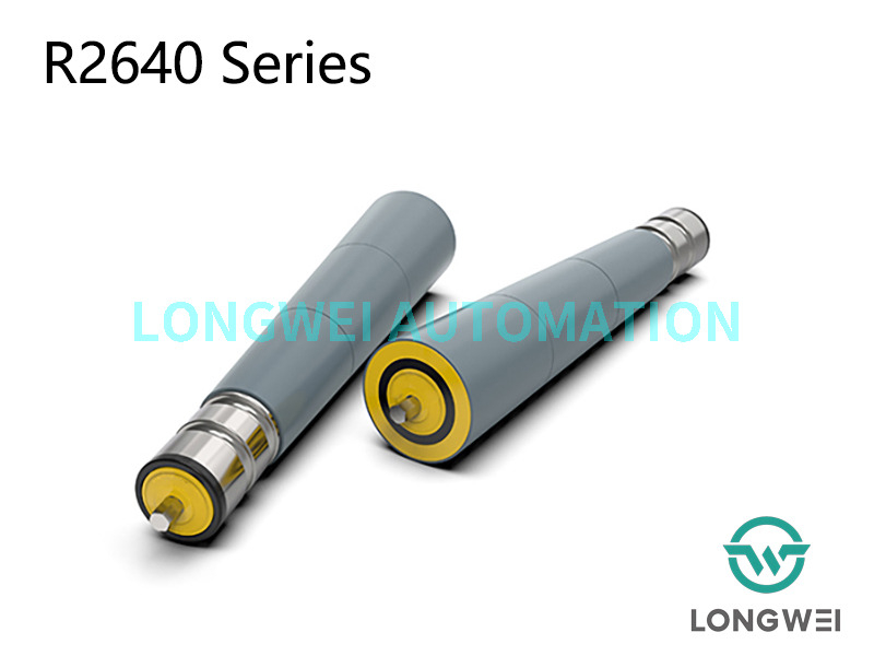 Rodillo transportador de acero ranurado con manga cónica impulsado por correa redonda