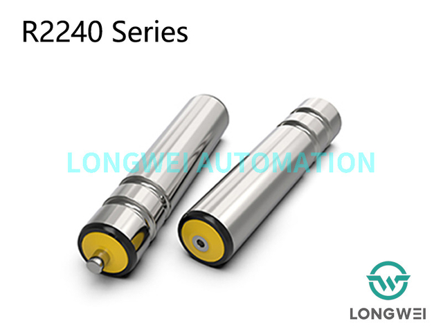 Rodillo transportador de acero accionado por correa redonda de doble ranura