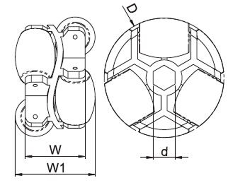 Dibujo de rueda de pat&iacute;n WH