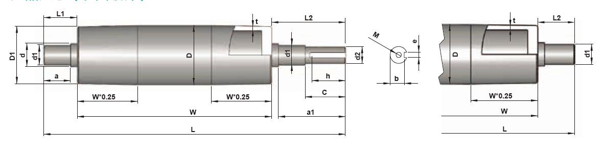 polea accionada por cinta transportadora